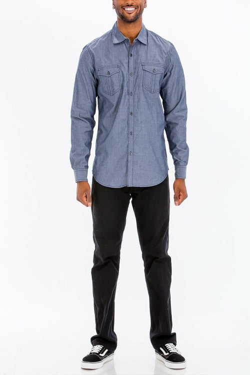 Jayden Outline Stitch Long Sleeve Shirt