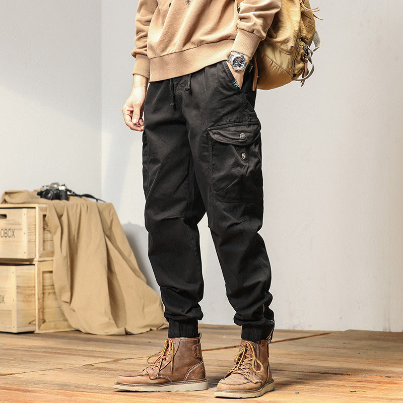 Men's Slim Fit Cuffed Cargo Trousers