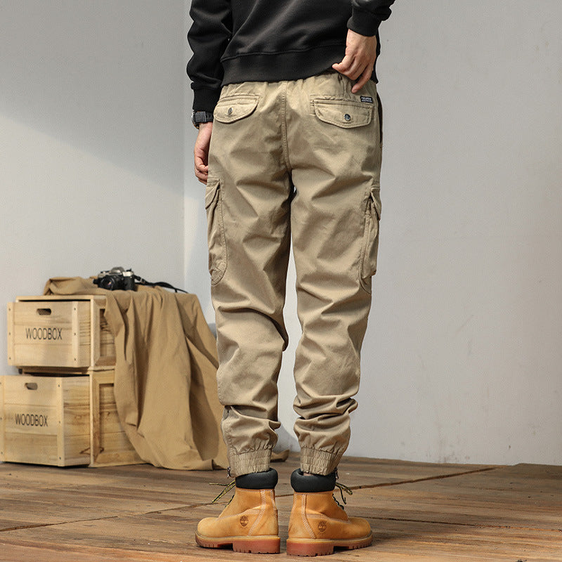 Men's Slim Fit Cuffed Cargo Trousers