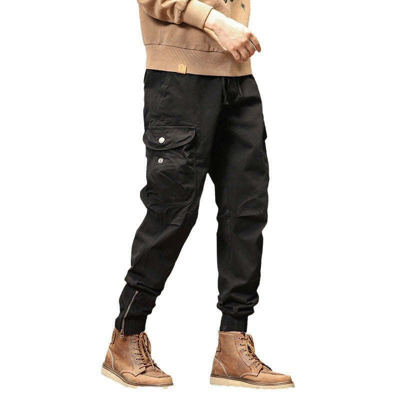 Men's Slim Fit Cuffed Cargo Trousers