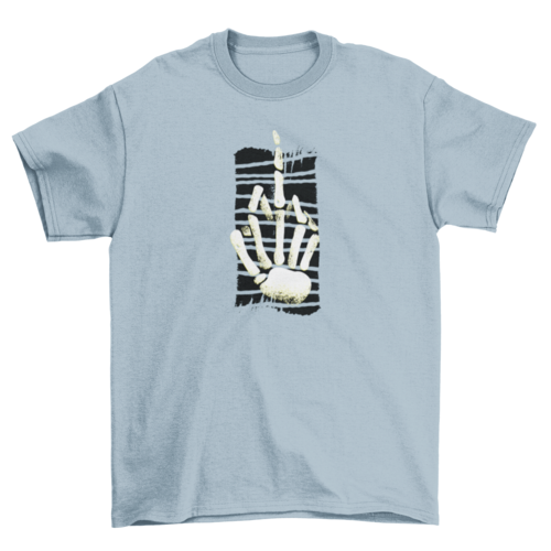Skeleton Middle Finger Tshirt