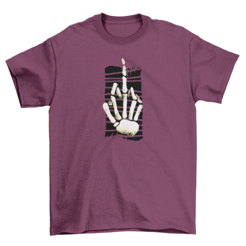Skeleton Middle Finger Tshirt