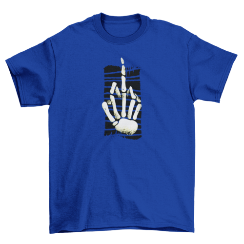 Skeleton Middle Finger Tshirt