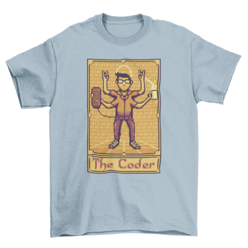 Pixel tarot card programmer t-shirt