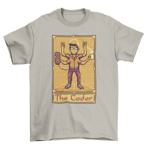 Pixel tarot card programmer t-shirt