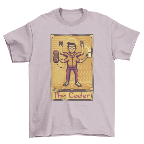 Pixel tarot card programmer t-shirt
