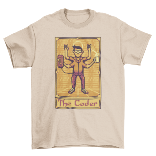 Pixel tarot card programmer t-shirt