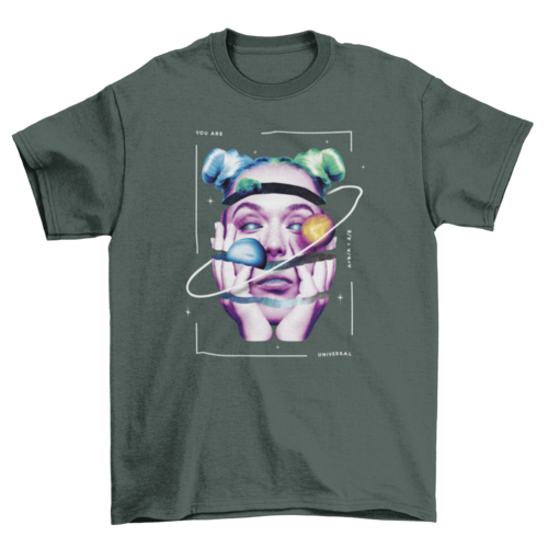 Planet Space Girl Tshirt