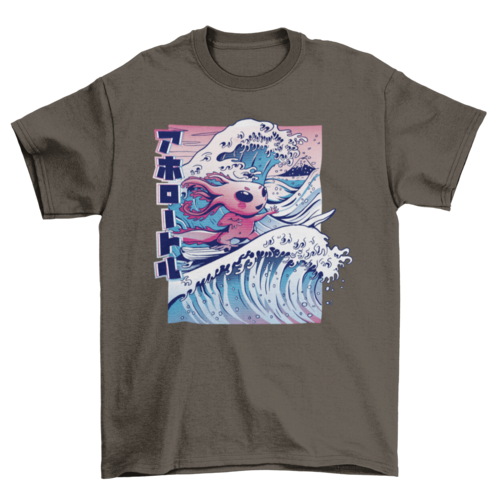 Surfing Axolotl Tshirt