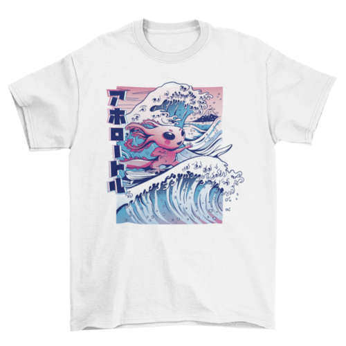Surfing Axolotl Tshirt