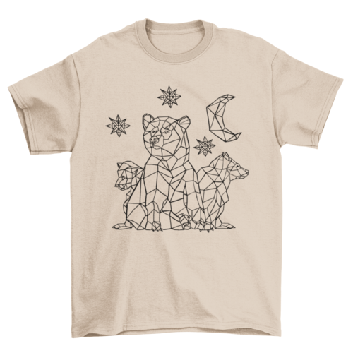 Bear Cubs Star Polygonal Tshirt
