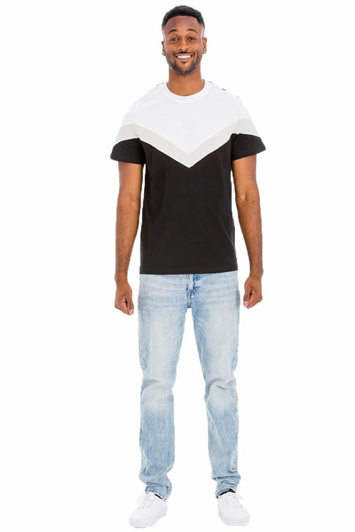 CHEVRON COLORBLOCK TSHIRT