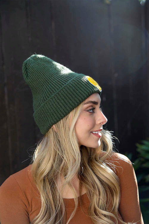 Smiley Face Ribbed Beanie π