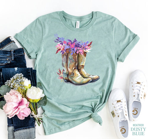 Cow Girl Boots Tshirt