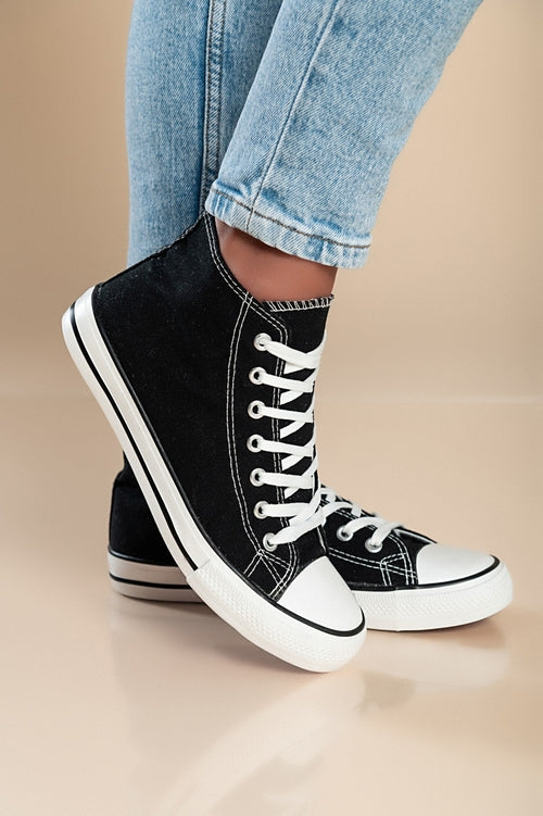 High-Top Canvas Sneakers