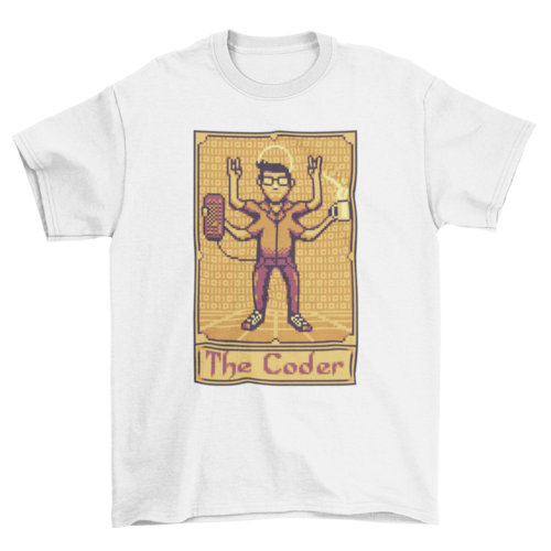 Pixel tarot card programmer t-shirt