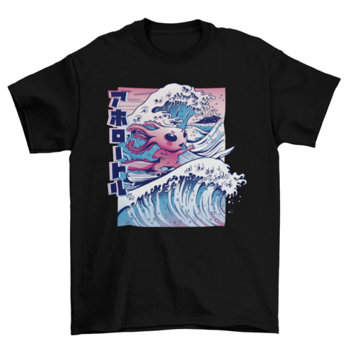 Surfing Axolotl Tshirt