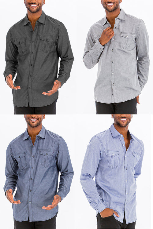Jayden Outline Stitch Long Sleeve Shirt